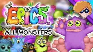 ALL EPIC MONSTERS in Dawn of Fire - My Singing Monsters (Fanmade)