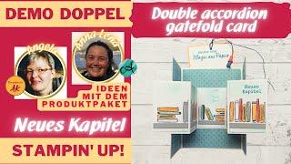 Double Accordion Gatefold Card basteln Stampin' Up Anleitung DIY Tutorial Produktpaket Neues Kapitel