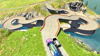 Impossible weird Bridge Crossing But Quite Interesting | BeamNG Fantasy World | BeamNG Drive