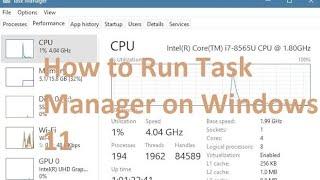 How To Run Task Manager On Windows 10/ 11