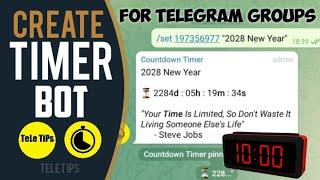 How To Create Live Countdown Timer Bot For Telegram | Latest Full Tutorial