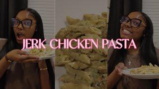 Cooking Jerk chicken pasta with me