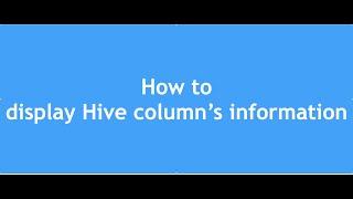 Hive Tutorial - 17 : Display Column names in Hive data | How to set hive.cli.print.header value