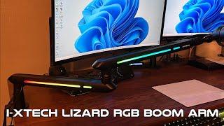 i-XTECH Lizard RGB Low Profile Boom Arm! Unboxing & Setup