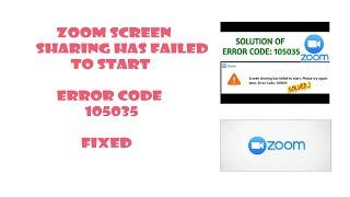 Zoom Screen Sharing has Failed to Start Error code 105035 English/Urdu || SOLVED