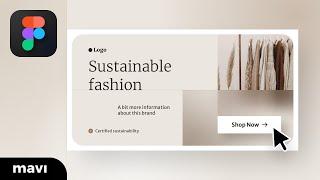 "Sustainable Fashion" Social Media Banner (Figma Tutorial + Source File)