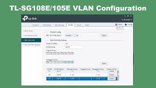 TP-Link Easy Smart Switch giga VLAN Configuration