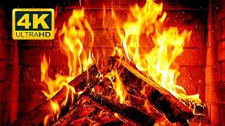  Cozy Fireplace 4K (12 HOURS). Fireplace with Crackling Fire Sounds. Fireplace Burning 4K