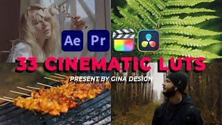 33 FREE Cinematic Luts | Color Grading 2021 | The Best Free LUTs For Your Films