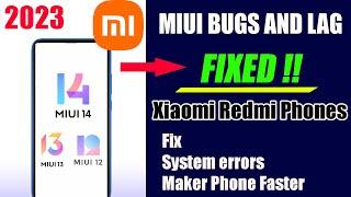 MIUI 14, 13 AND 12 BUG FIX ! | Xiaomi Redmi Phone Bug And Lag Fixed | Redmi Phone Hang after Update