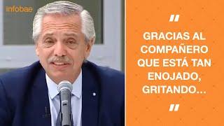 La reacción de Alberto Fernández al ser increpado en medio de un acto