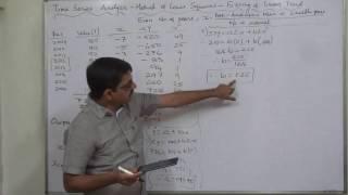 Time Series - 4 Method of Least Squares - Fitting of Linear Trend - Even years