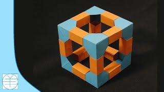 Origami Modular Cube. (Instructions) (Full HD)