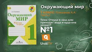 Задание 1 Откуда в наш дом приходит вода...? - Окружающий мир 1 класс (Плешаков А.А.) 1 часть