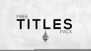 Free Minimal Title Animation Pack - Hitfilm Express/Pro - Motion Graphics