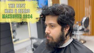 The Best Men's HAIR and BEARD Makeover 2024 - Best Barber in Dubai - JASON MAKKI  USA UAE