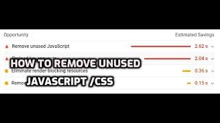 Remove unused javascript and css using chrome devtools coverage