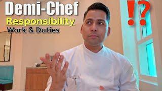 DCDP ki kya duties or Responsibilities hoti hai? || Demi chef full responsibility