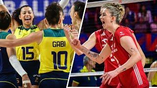 ALL "MEGA RALLY" of Brasil - Poland | Volleyball Nations League 2024