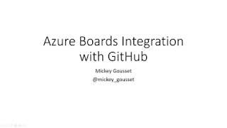 Azure Boards Integration with GitHub