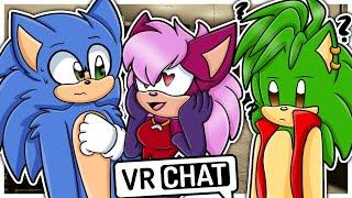 Movie Sonic Meets Sonia And Manic In VR CHAT!! (Ft. Modern Sonic)