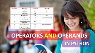 WHAT ARE OPERATORS AND OPERANDS IN PYTHON | OPERATORS IN PYTHON | OPERANDS IN PYTHON