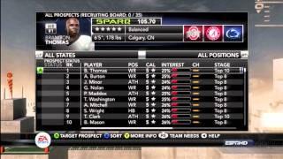 NCAA Football 12 Tips: How to setup your Recruit Board in Dynasty