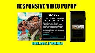 Responsive Video Popup on Click using HTML CSS3 & Javascript