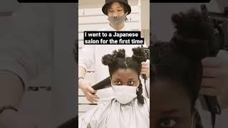 I went to a Japanese salon for the first time to do my 4C natural hair #blackinchina #4chair