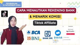 CARA MENARIK KOMISI TIKTOK AFFILIATE & MENAUTKAN REKENING BANK TERBARU 2025 | BOLEH PAKAI DANA?