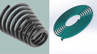 Solidworks Tutorial: Modelling a conical & spiral spring