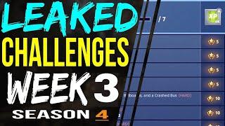 SEASON 4 WEEK 3 CHALLENGES LEAKED! (Fortnite) All Week 3 Season 4 Challenges Leaked