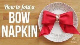 Napkin Art: Folding A Bow | Apartment Therapy