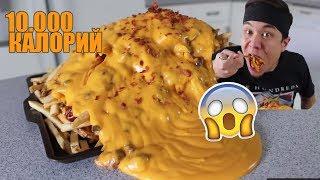 Остро-сырная картошка ФРИ 10.000 калорий / Matt Stonie на русском #2