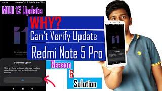 Redmi note 5 pro Can't Verify Update Miui 12 & Update Suspended for Redmi note 5 pro