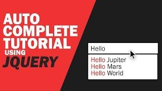JQuery Autocomplete Tutorial - From AJAX/PHP