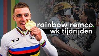 Regenboog Remco! Evenepoel kroont zich opnieuw tot wereldkampioen tijdrijden