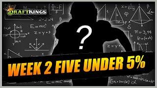 5 Tournament Picks You MUST Play on DraftKings Week 2