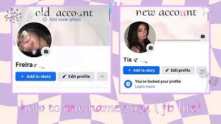 how to one name on facebook account 2024 (fb lite)
