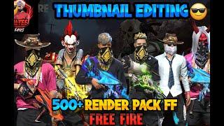 Free fire Render pack 500+ | free fire | PIXELLAB| AG FANS |THUMBNAIL