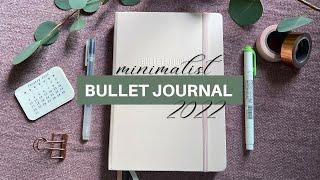 Minimalist Bullet Journal Setup 2022 | Bullet Journal Edition 2