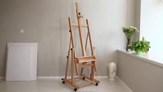 Heavy Duty Extra Large H-Frame Studio Easel-MEEDEN Art Supply