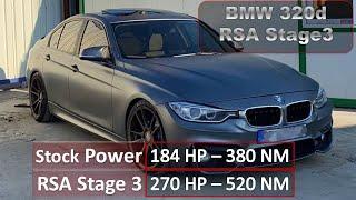 BMW F30 320d 270hp 520nm | RSA Motorsports Stage3 | 100 - 200 km/h Test | Hybrid Turbo | Intercooler