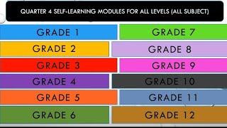 QUARTER 4 - SELF LEARNING MODULES GRADE 1-12 (ALL SUBJECTS)