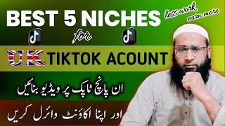 Best Niches For Tiktok 2024 | Tiktok Par Konsa Content Banaye | Tiktok Uk Acount