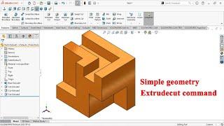 Solidworks tutorial । 3D sketch simple cut cube ।