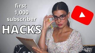 HACKS for getting 1,000 subs FAST! // 3 hacks for small & new youtubers