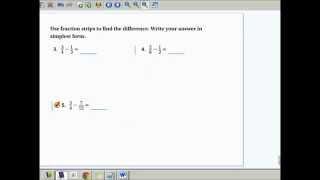 5-2: Subtracting Fractions With Fraction Strips