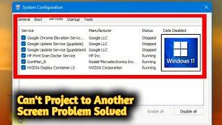 Windows 11 your pc can't project to another screen problem solved