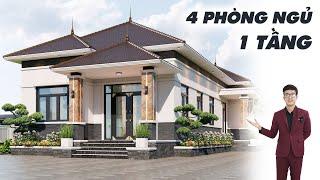 NHÀ VƯỜN 1 TẦNG với 4 PHÒNG NGỦ tại LONG AN, giá siêu rẻ do MIN HOME THI CÔNG TRỌN GÓI | MN00111